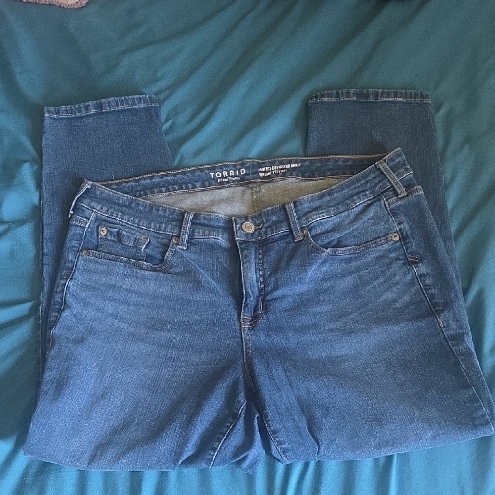 Torrid PERFECT BOYFRIEND ANKLE VINTAGE STRETCH 16 R